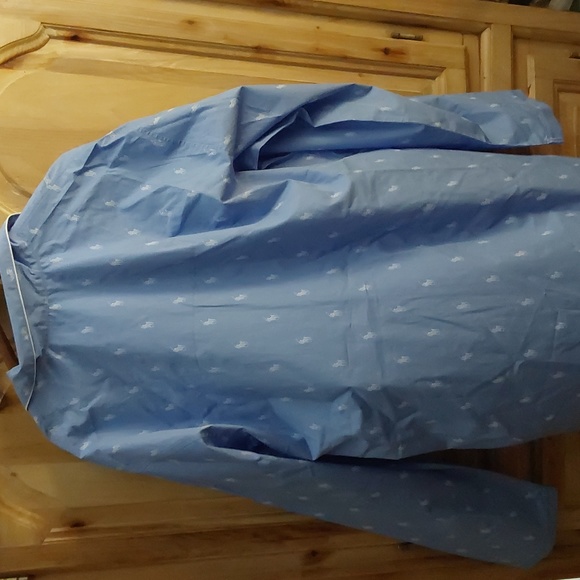 BNWT POLO RALPH LAUREN SLEEPWEAR TOP SUZE 1XL BLUE N WHITE POLO HORSES - Picture 4 of 4